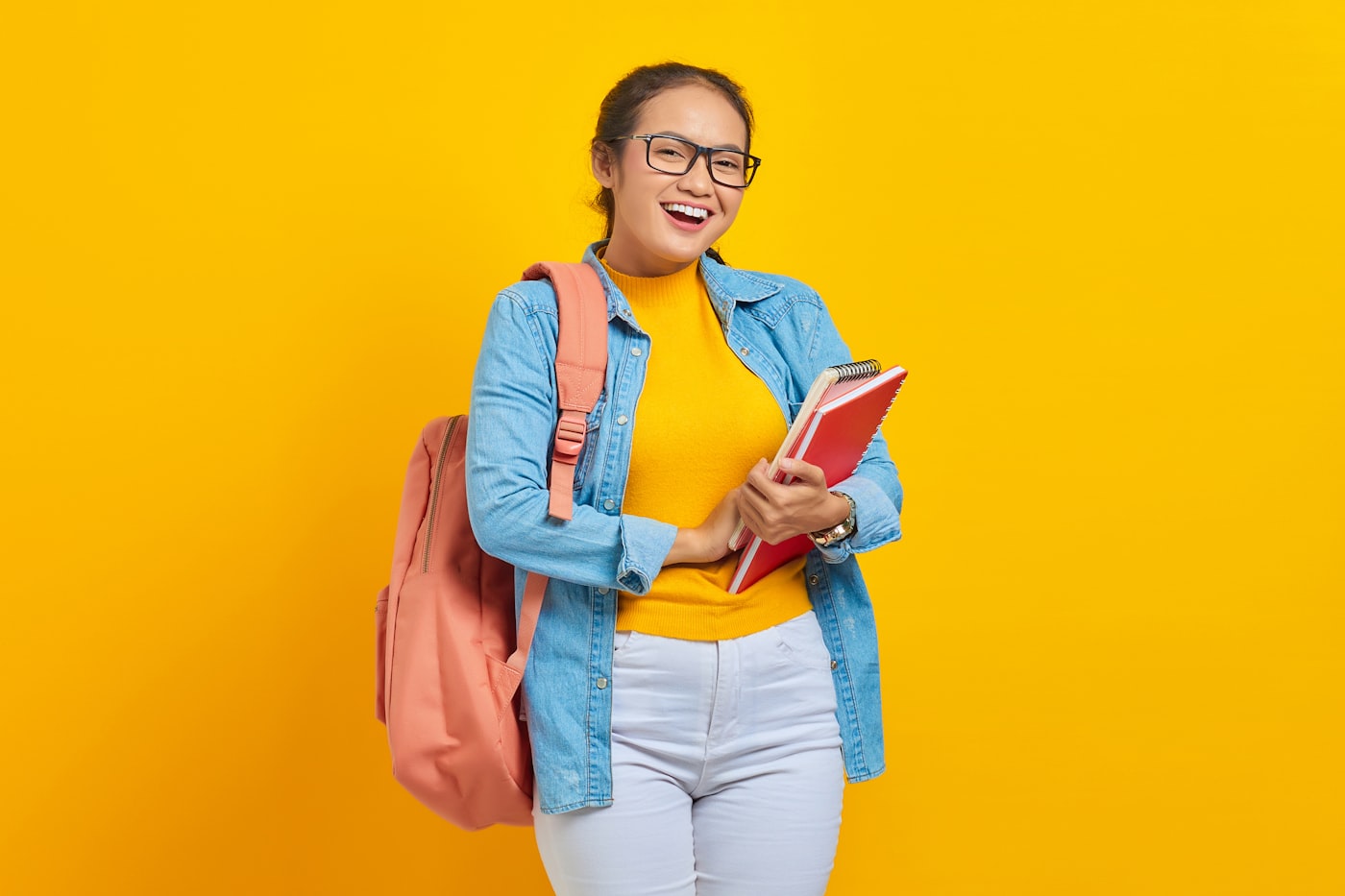 Relaxed learner smiling during an in-person session