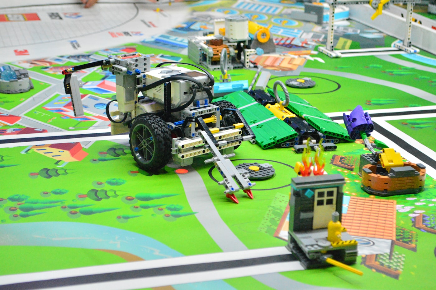Robotics build session with a remote-control robot